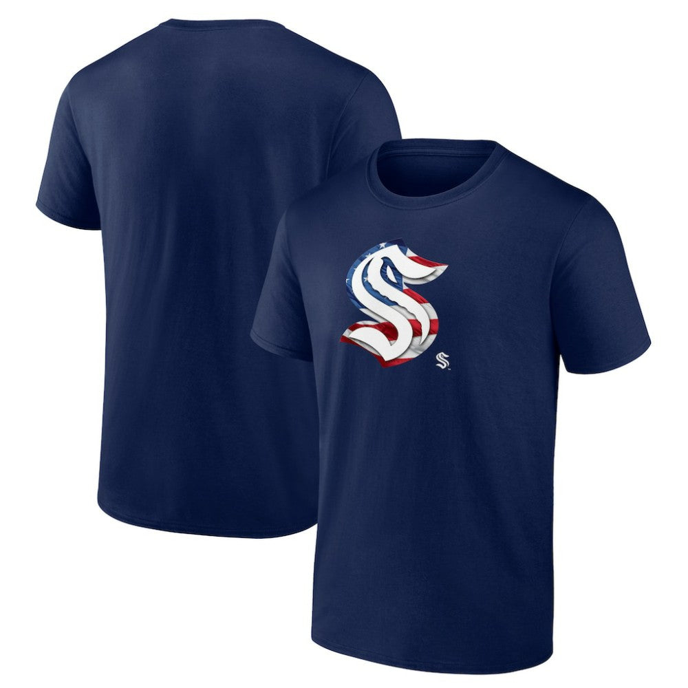 Seattle Kraken Banner Wave T-Shirt -  NHL T-shirts