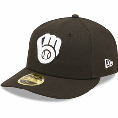 Milwaukee Brewers New Era Black & White Low Profile 59FIFTY Fitted Hat - MLB Hats