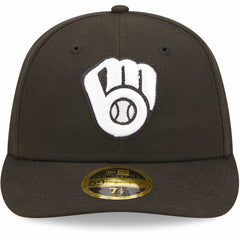 Milwaukee Brewers New Era Black & White Low Profile 59FIFTY Fitted Hat - MLB Hats