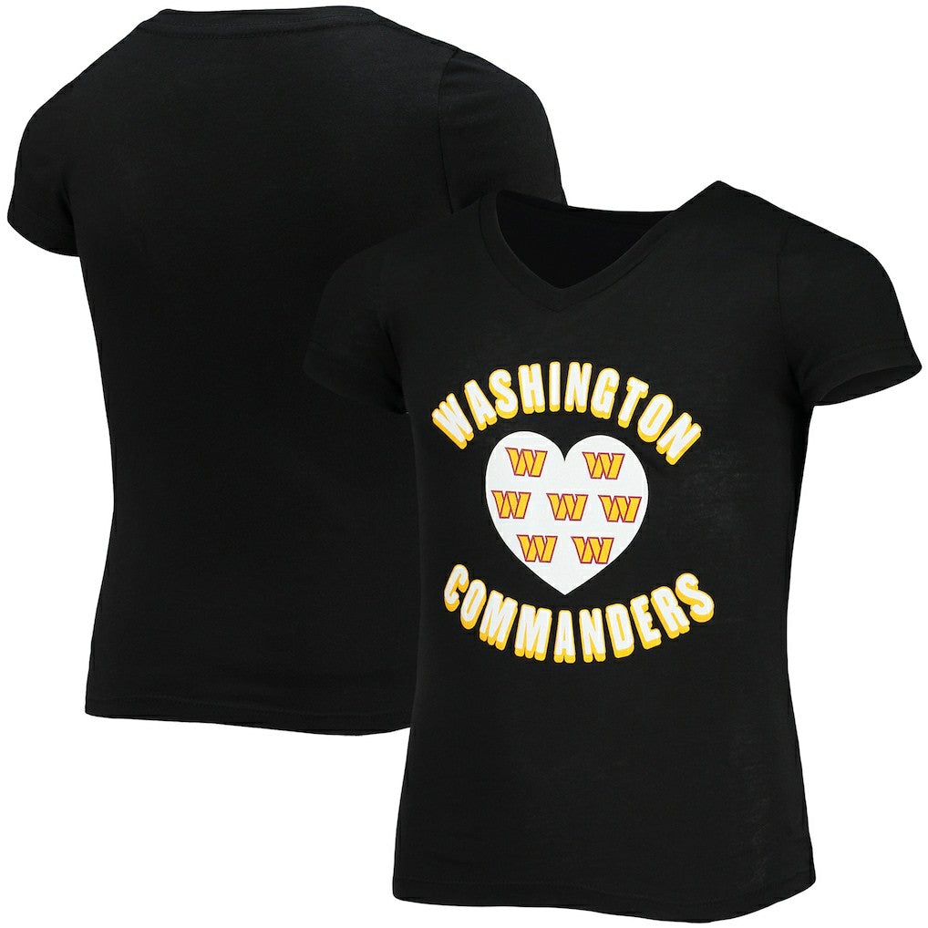 Washington Commanders Girls Youth V-Neck T-Shirt | NFL Hot