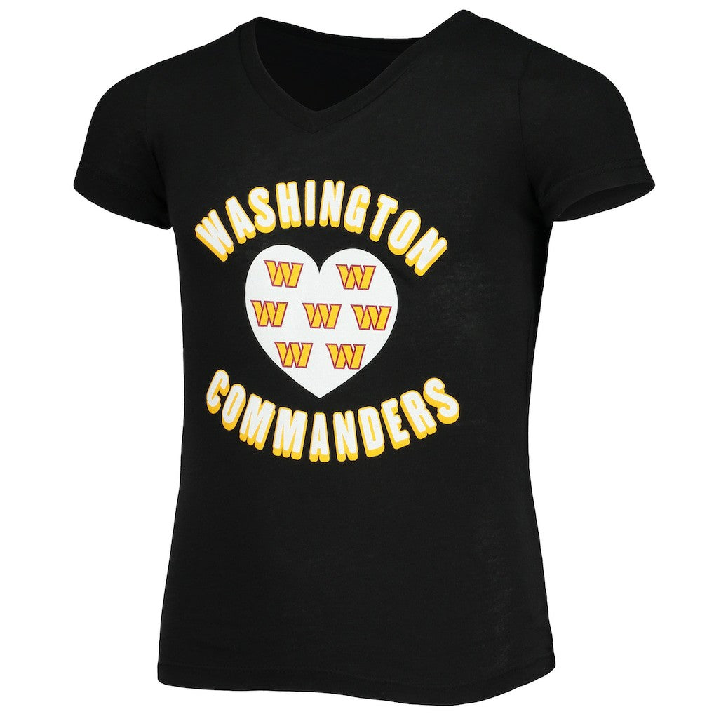 Washington Commanders Girls Youth V-Neck T-Shirt | NFL Hot