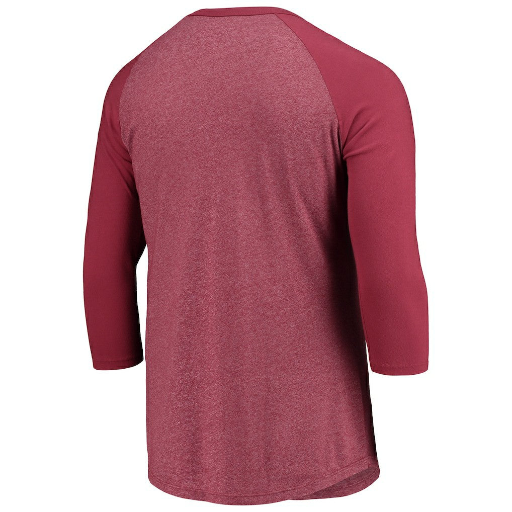 Washington Commanders Majestic Threads Wordmark 3/4-Sleeve Raglan Tri-Blend T-Shirt | NFL US