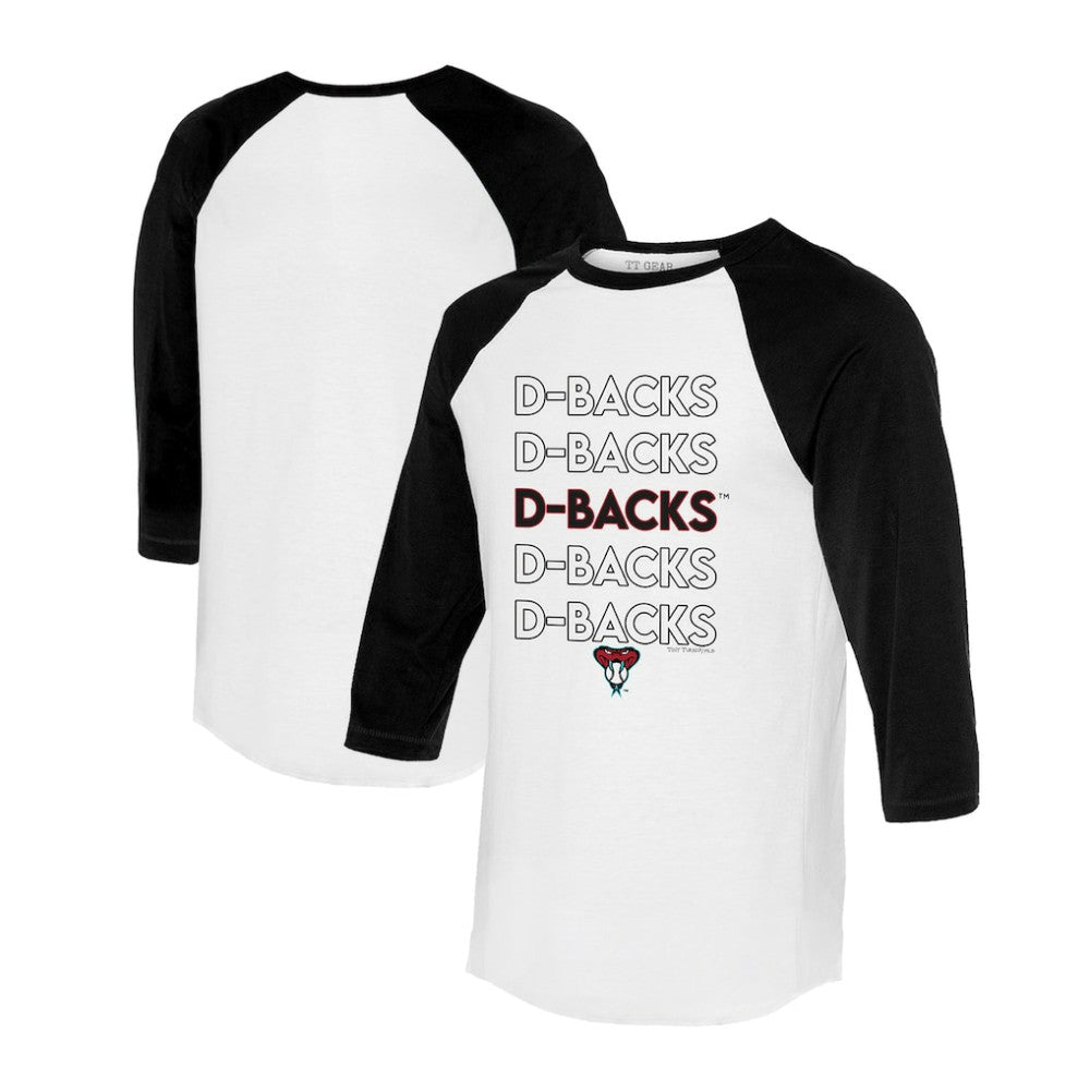 Arizona Diamondbacks Tiny Turnip Women's Stacked 3/4-Sleeve Raglan T-Shirt - MLB T-shirts
