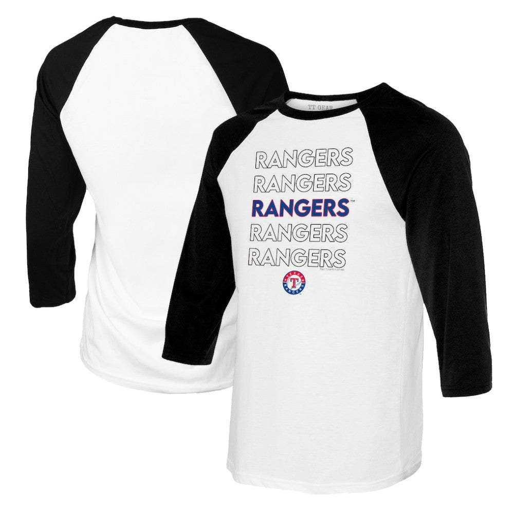 Texas Rangers Tiny Turnip Women's Stacked 3/4-Sleeve Raglan T-Shirt - MLB T-shirts
