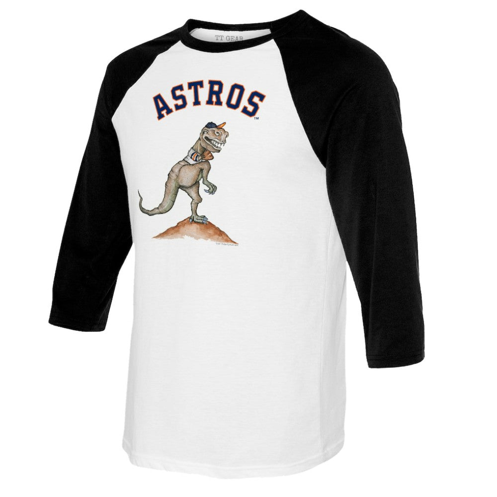 Houston Astros Tiny Turnip Women's TT Rex 3/4-Sleeve Raglan T-Shirt - MLB T-shirts