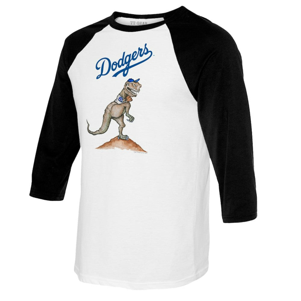 Los Angeles Dodgers Tiny Turnip Women's TT Rex 3/4-Sleeve Raglan T-Shirt - MLB T-shirts