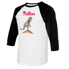 Philadelphia Phillies Tiny Turnip Youth TT Rex Raglan 3/4 Sleeve T-Shirt - MLB T-shirts