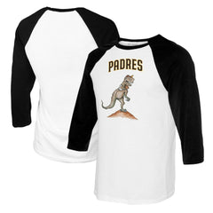 San Diego Padres Tiny Turnip Youth TT Rex Raglan 3/4 Sleeve T-Shirt - MLB T-shirts