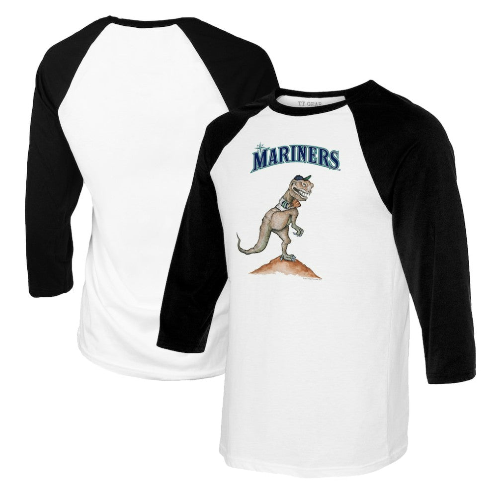 Seattle Mariners Tiny Turnip Youth TT Rex Raglan 3/4 Sleeve T-Shirt - MLB T-shirts