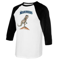 Seattle Mariners Tiny Turnip Youth TT Rex Raglan 3/4 Sleeve T-Shirt - MLB T-shirts