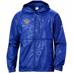 Blue New York Knicks Camo Flash Forward Full-Zip Windbreaker Jacket | NBA