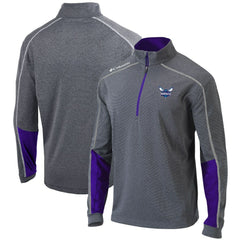 Heathered Gray/Purple Charlotte Hornets Omni-Wick Shotgun 2.0 Quarter-Zip Pullover Top | NBA