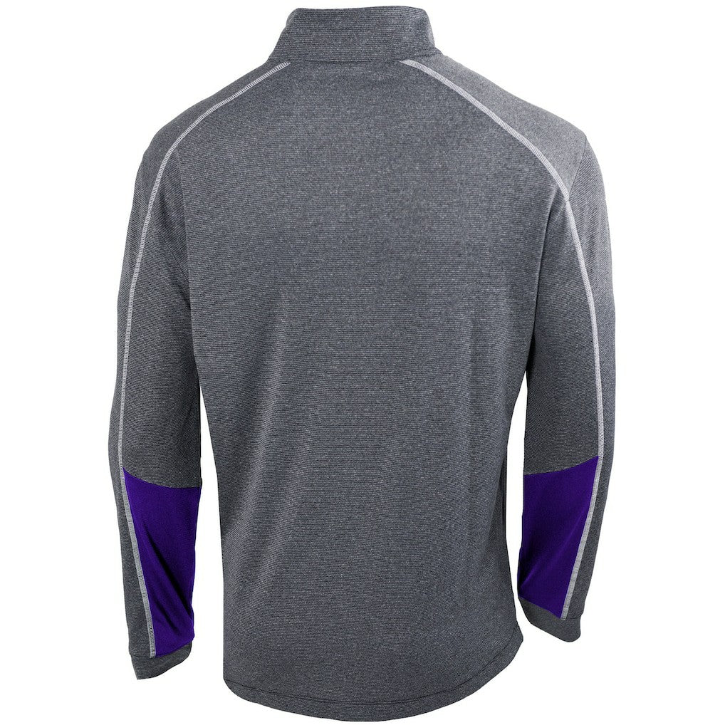 Heathered Gray/Purple Charlotte Hornets Omni-Wick Shotgun 2.0 Quarter-Zip Pullover Top | NBA
