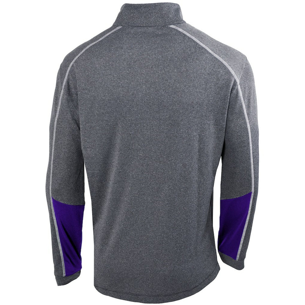 Heathered Gray/Purple Charlotte Hornets Omni-Wick Shotgun 2.0 Quarter-Zip Pullover Top | NBA