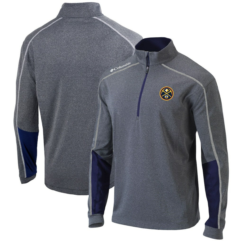 Heathered Gray/Navy Denver Nuggets Omni-Wick Shotgun 2.0 Quarter-Zip Pullover Top sale | NBA