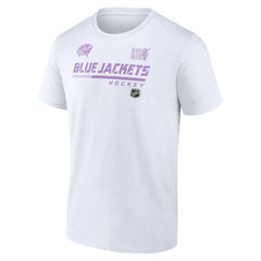 Columbus Blue Jackets NHL Hockey Fights Cancer T-Shirt -  NHL T-shirts