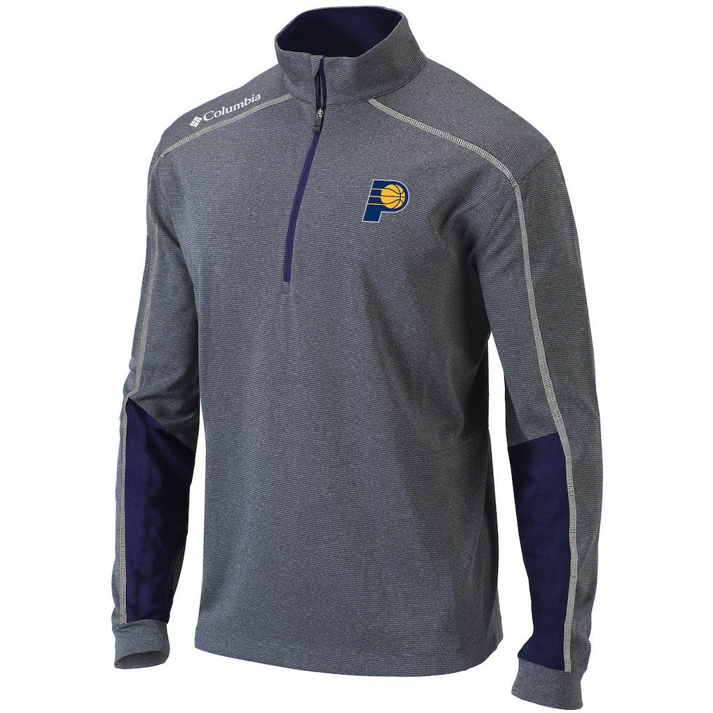 Heathered Gray/Navy Indiana Pacers Omni-Wick Shotgun 2.0 Quarter-Zip Pullover Top | NBA