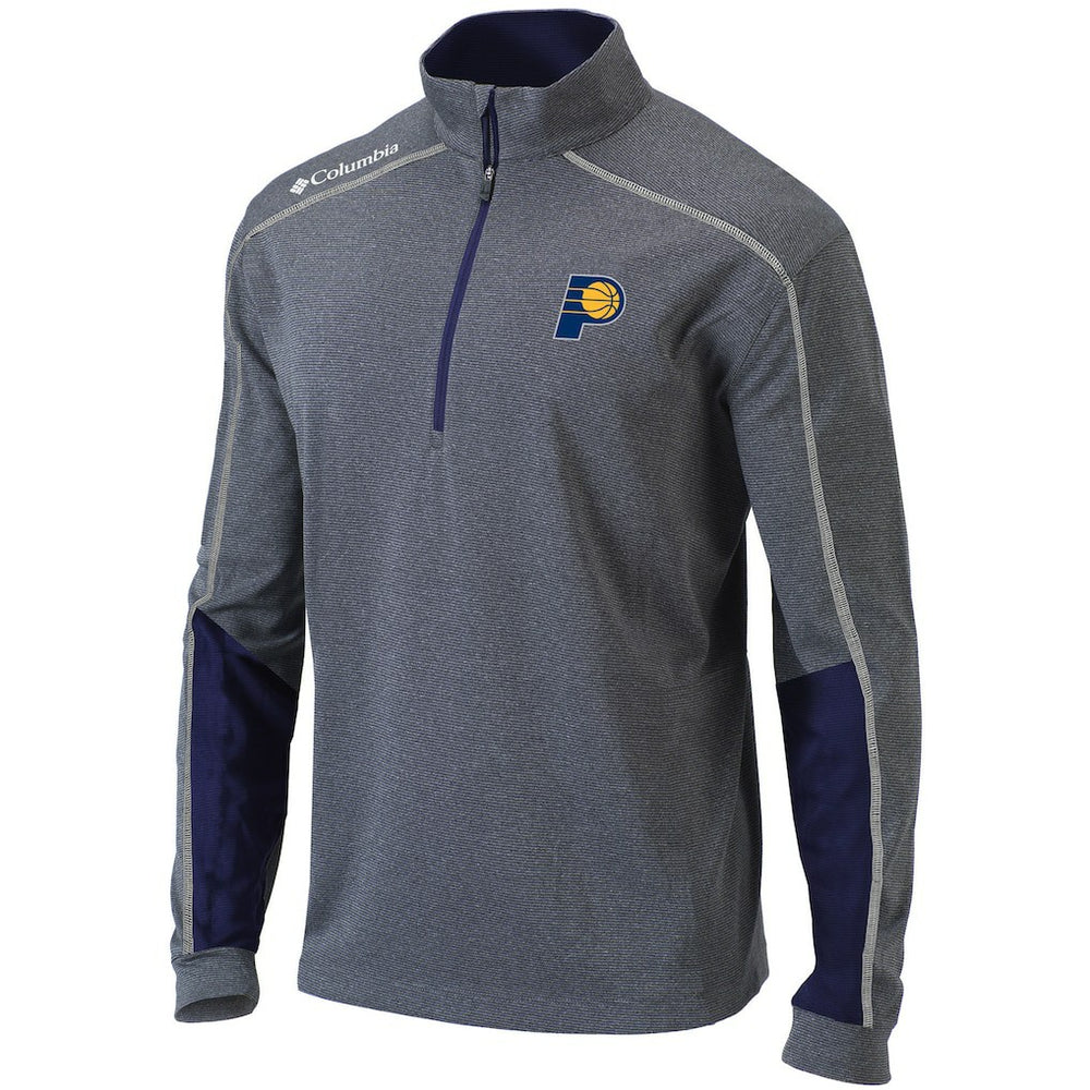 Heathered Gray/Navy Indiana Pacers Omni-Wick Shotgun 2.0 Quarter-Zip Pullover Top | NBA