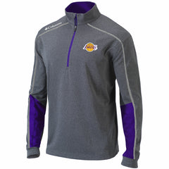 Heathered Gray/Purple Los Angeles Lakers Omni-Wick Shotgun 2.0 Quarter-Zip Pullover Top | NBA