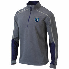Heathered Gray/Navy Minnesota Timberwolves Omni-Wick Shotgun 2.0 Quarter-Zip Pullover Top | NBA