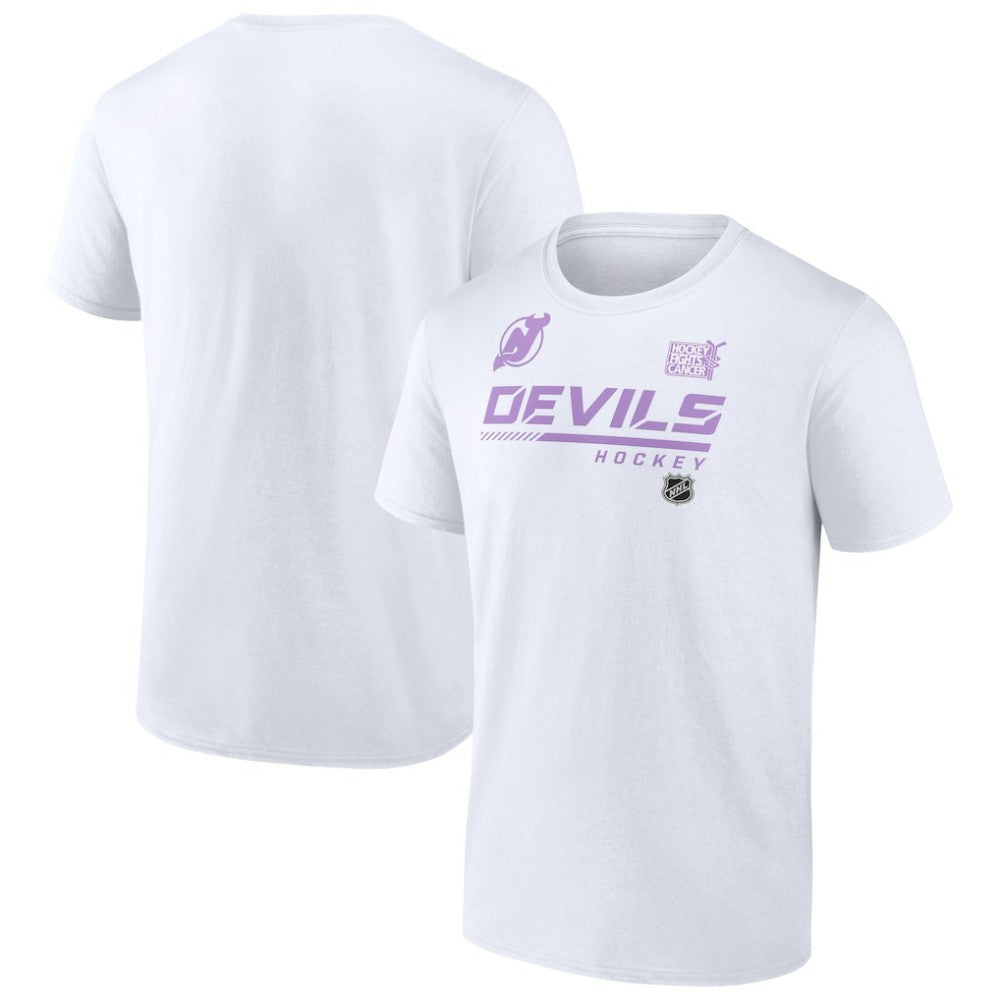 New Jersey Devils NHL Hockey Fights Cancer T-Shirt -  NHL T-shirts