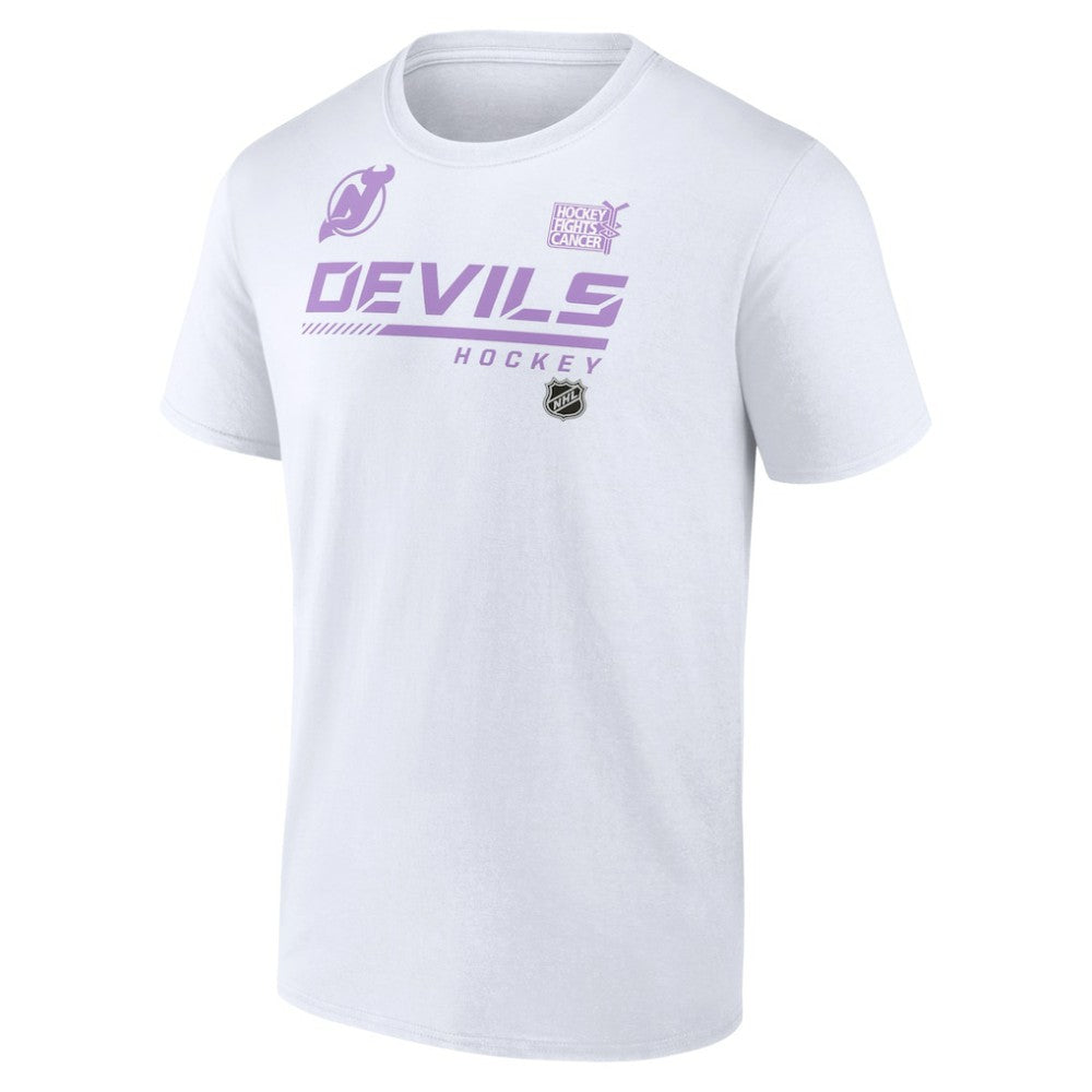 New Jersey Devils NHL Hockey Fights Cancer T-Shirt -  NHL T-shirts