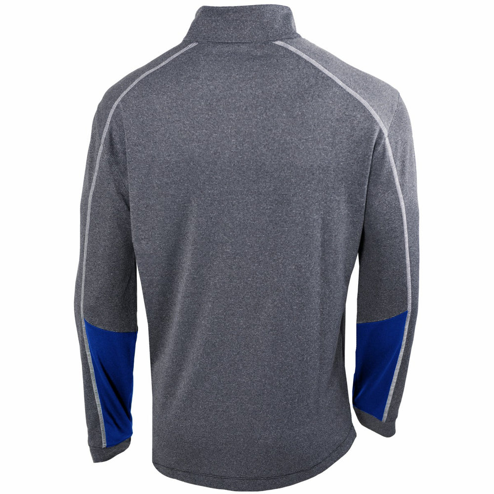 Heathered Gray/Blue New York Knicks Omni-Wick Shotgun 2.0 Quarter-Zip Pullover Top | NBA