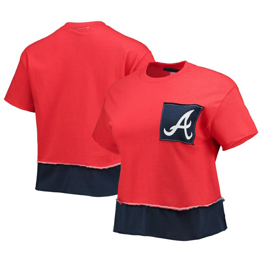 Atlanta Braves Refried Apparel Women's Cropped T-Shirt - MLB T-shirts