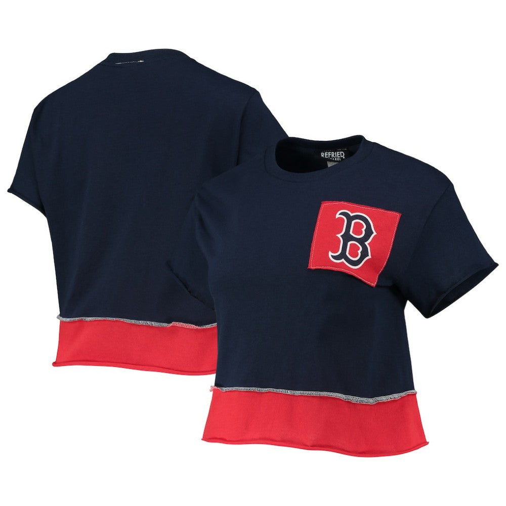 Boston Red Sox Refried Apparel Women's Cropped T-Shirt - MLB T-shirts