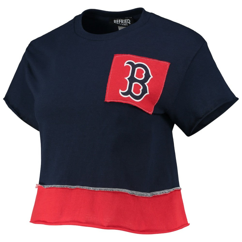 Boston Red Sox Refried Apparel Women's Cropped T-Shirt - MLB T-shirts