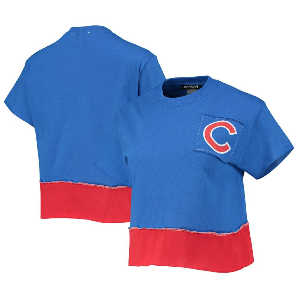 Chicago Cubs Refried Apparel Women's Cropped T-Shirt - MLB T-shirts