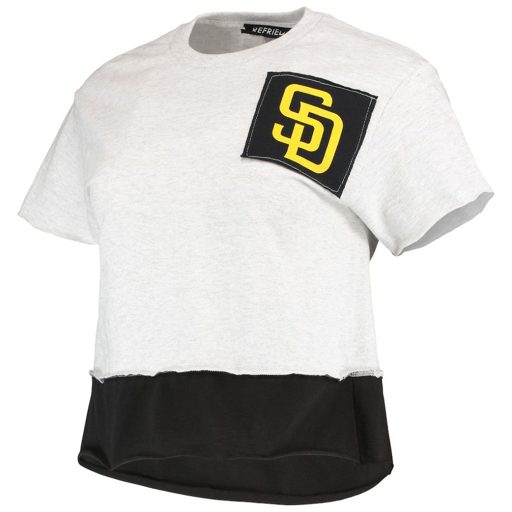 San Diego Padres Refried Apparel Women's Cropped T-Shirt - MLB T-shirts