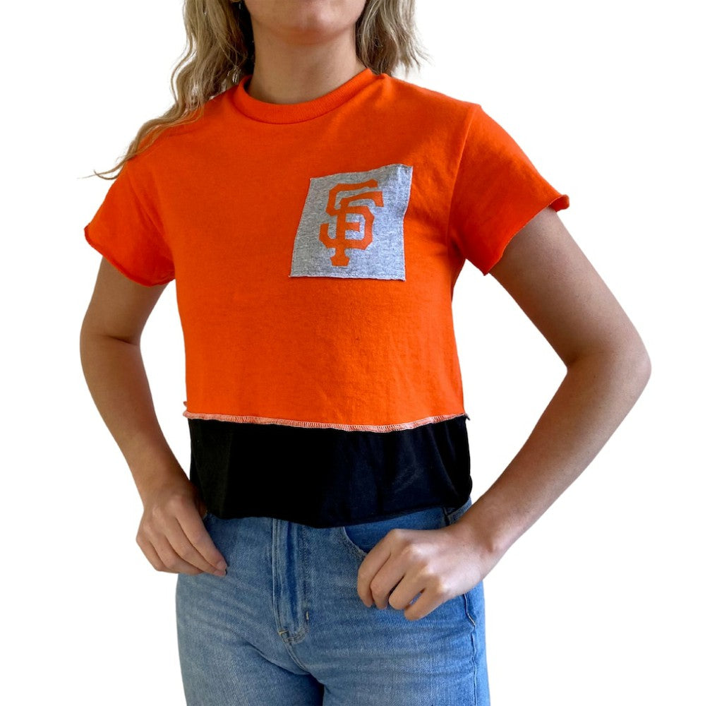 San Francisco Giants Refried Apparel Women's Cropped T-Shirt - MLB T-shirts
