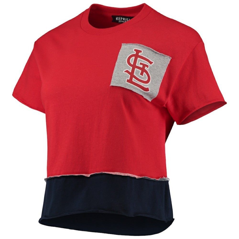 St. Louis Cardinals Refried Apparel Women's Cropped T-Shirt - MLB T-shirts