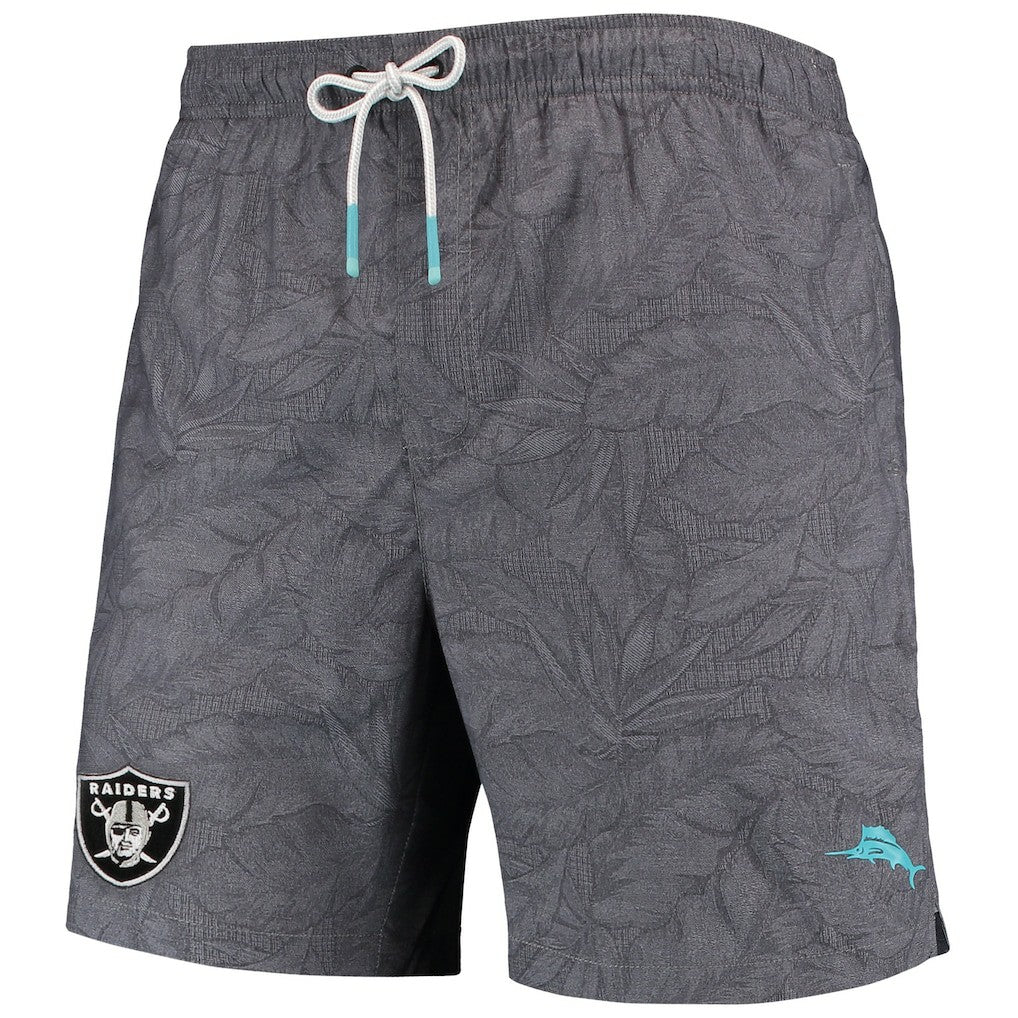 Las Vegas Raiders Naples Layered Leaves Swim Trunks | NFL Discount