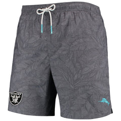 Las Vegas Raiders Naples Layered Leaves Swim Trunks | NFL Discount