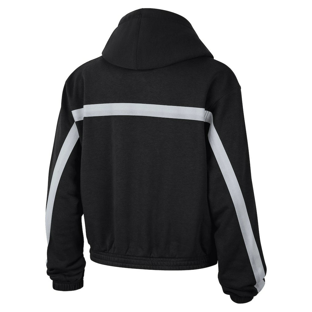 Black Brooklyn Nets Jordan Brand Women's Courtside Statement Edition Pullover Hoodie | NBA