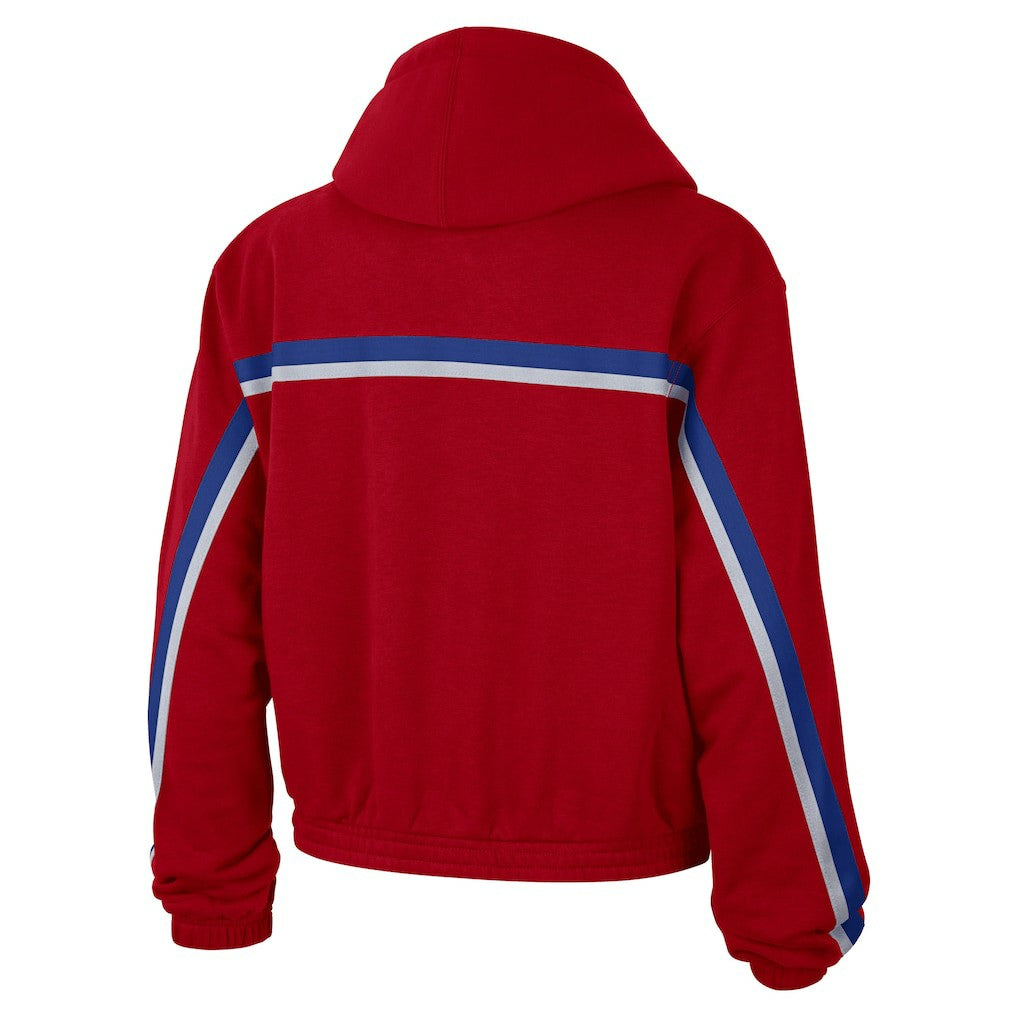 Red Philadelphia 76ers Jordan Brand Women's Courtside Statement Edition Pullover Hoodie | NBA