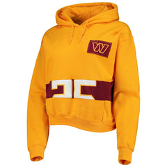 Washington Commanders Refried Apparel Women's Cropped Pullover Hoodie | NFL Sale