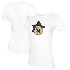 San Diego Padres Tiny Turnip Women's Baseball Bow T-Shirt - MLB T-shirts