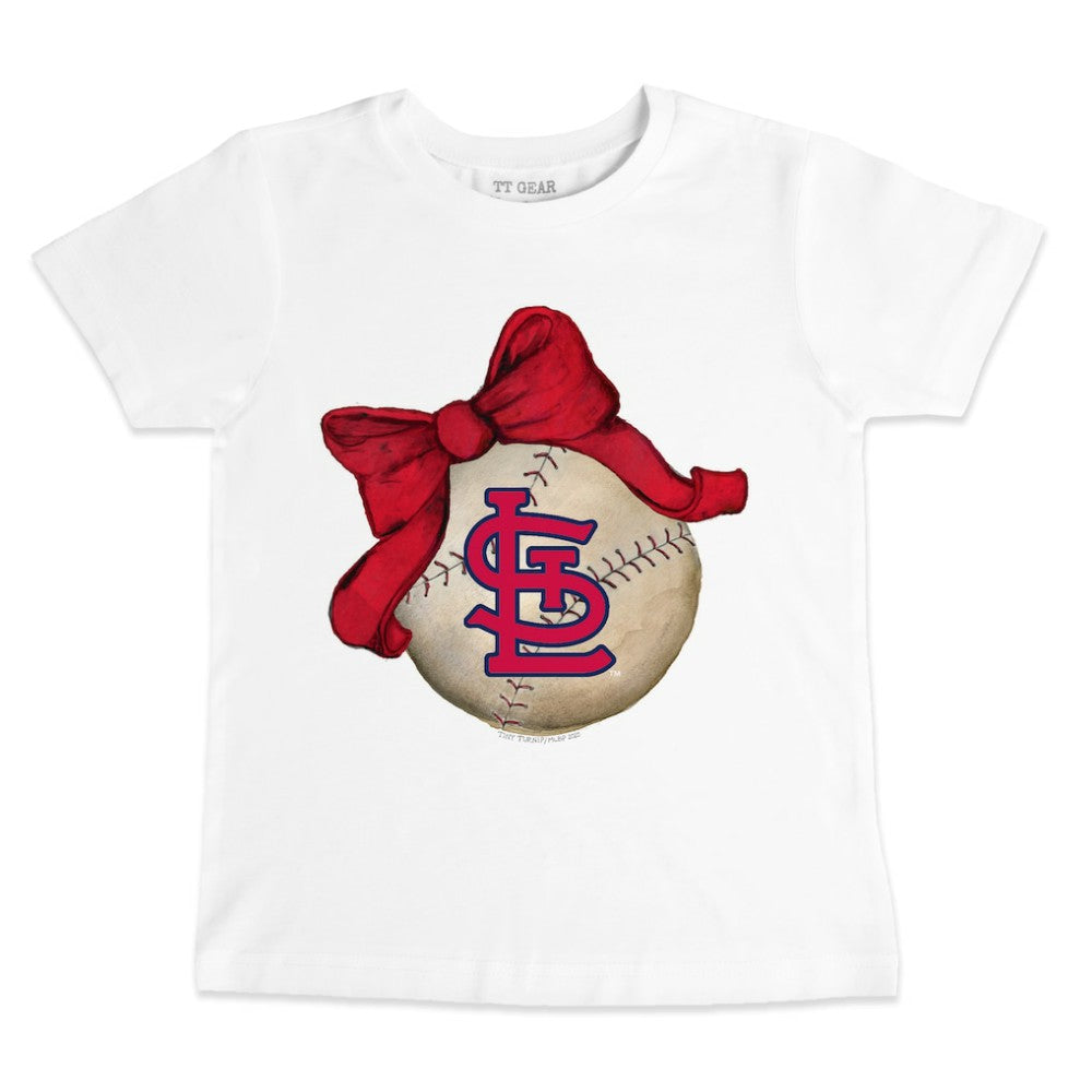 St. Louis Cardinals Tiny Turnip Youth Baseball Bow T-Shirt - MLB T-shirts