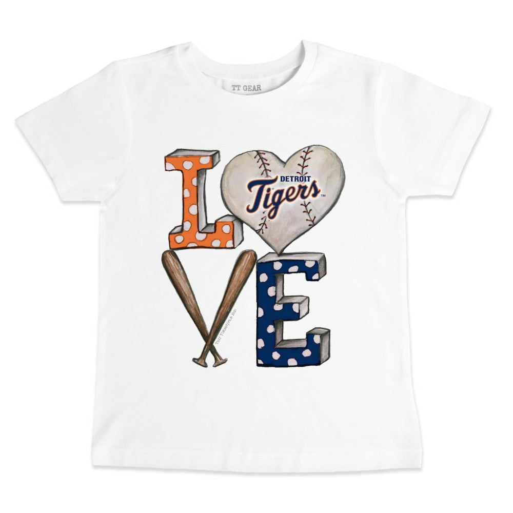 Detroit Tigers Tiny Turnip Youth Baseball Love T-Shirt - MLB T-shirts