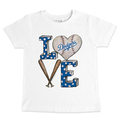 Los Angeles Dodgers Tiny Turnip Youth Baseball Love T-Shirt - MLB T-shirts