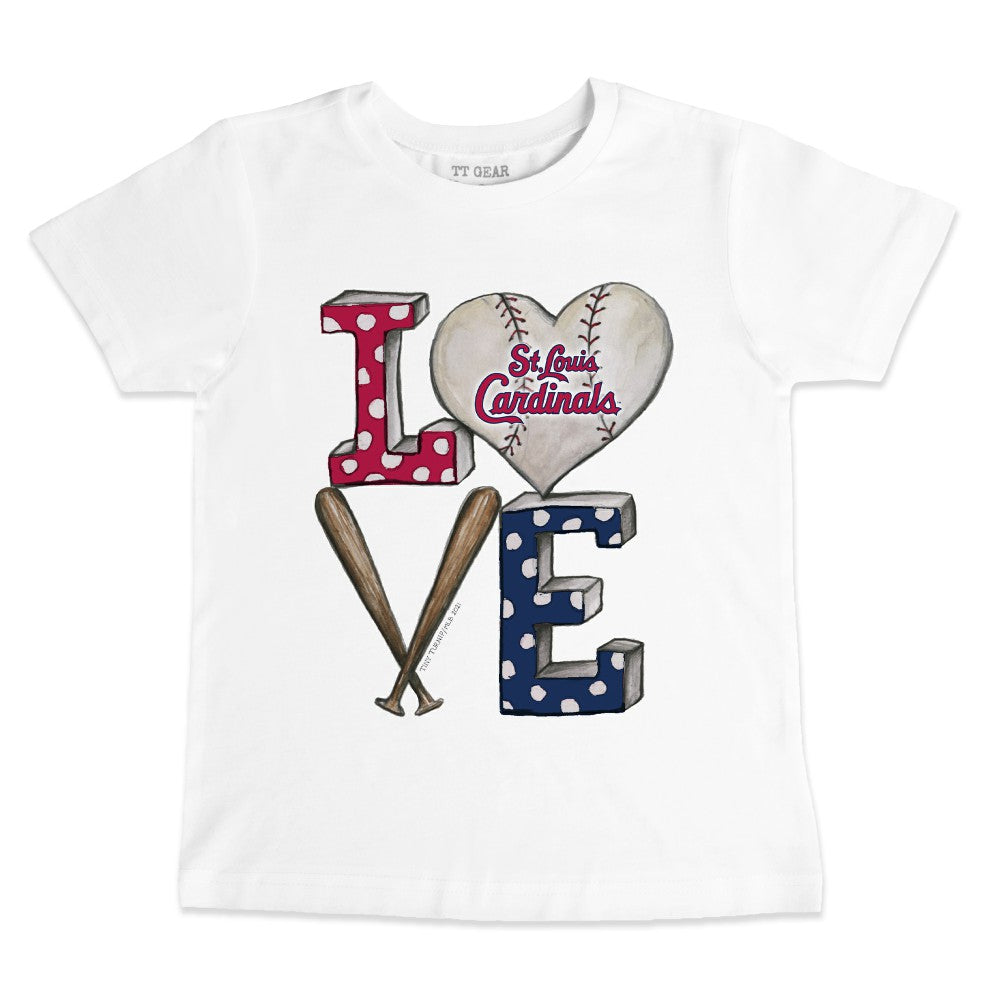 St. Louis Cardinals Tiny Turnip Youth Baseball Love T-Shirt - MLB T-shirts