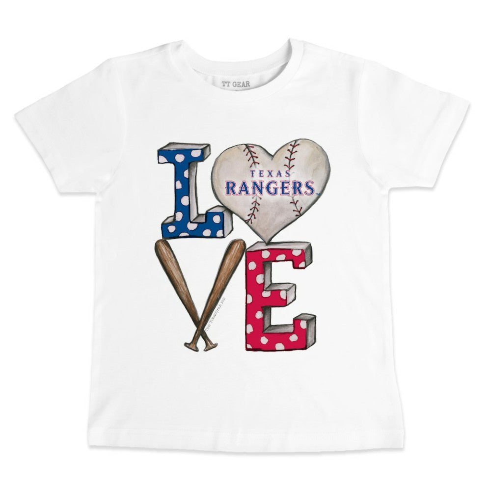 Texas Rangers Tiny Turnip Youth Baseball Love T-Shirt - MLB T-shirts