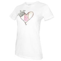 San Diego Padres Tiny Turnip Women's Baseball Tiara Heart T-Shirt - MLB T-shirts
