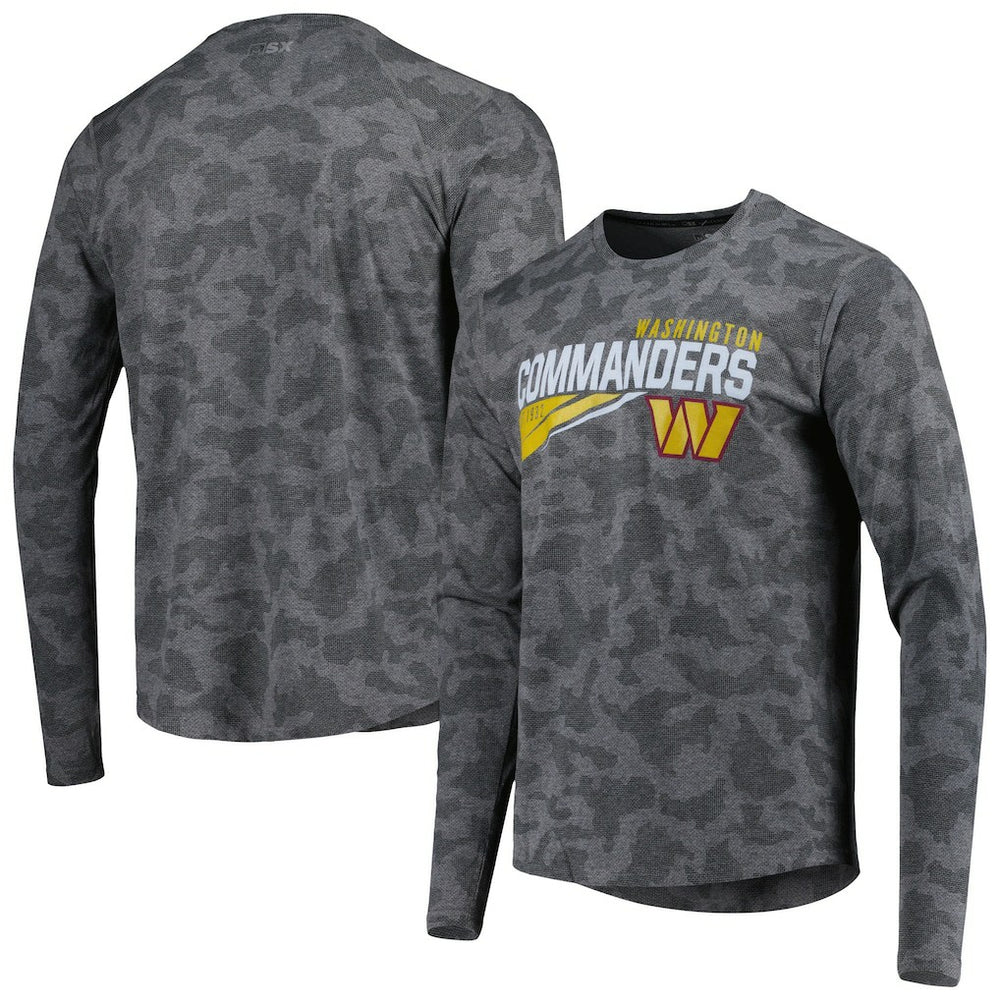 Washington Commanders MSX by Michael Strahan Camo Long Sleeve T-Shirt | NFL Discount