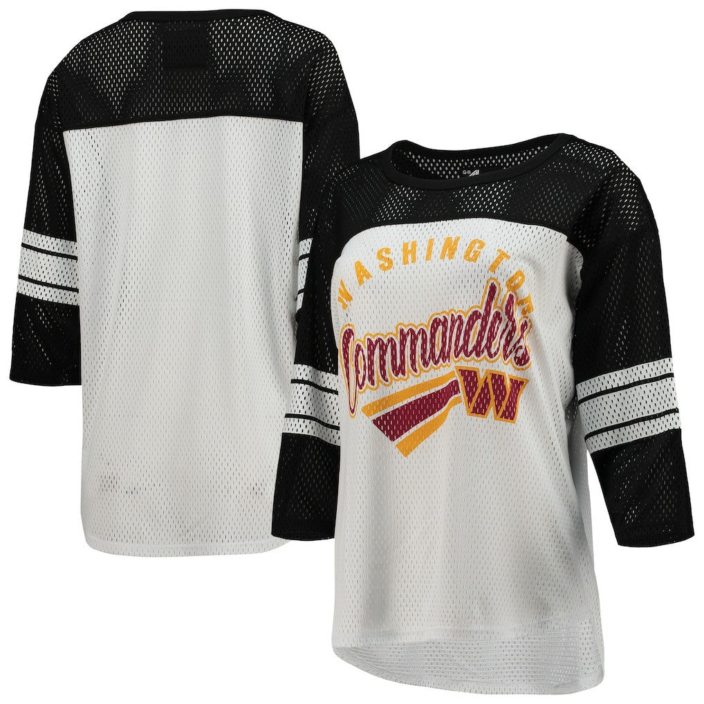 Washington Commanders G-III 4Her by Carl Banks Women's First Team 3/4-Sleeve Mesh T-Shirt | NFL Sale