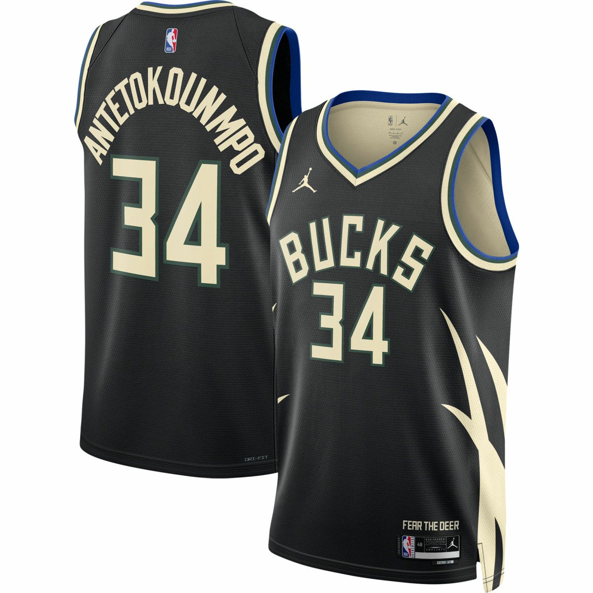 Black Giannis Antetokounmpo Milwaukee Bucks Jordan Brand Unisex Swingman Jersey | NBA
