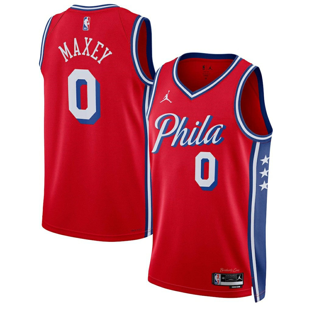 Red Tyrese Maxey Philadelphia 76ers Jordan Brand Unisex Swingman Jersey | NBA
